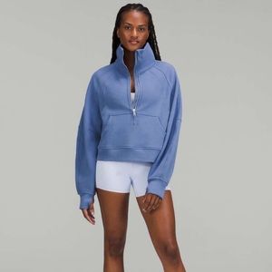 Lululemon Scuba Oversized Funnel Neck Half-Zip Water Drop XS/S